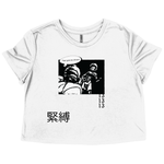 BD13 Flowy Cropped Organic Cotton T-Shirt - Alien Cow