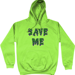 Save Me Neon Cotton Hoodie - Alien Cow