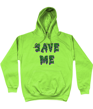 Save Me Neon Cotton Hoodie - Alien Cow