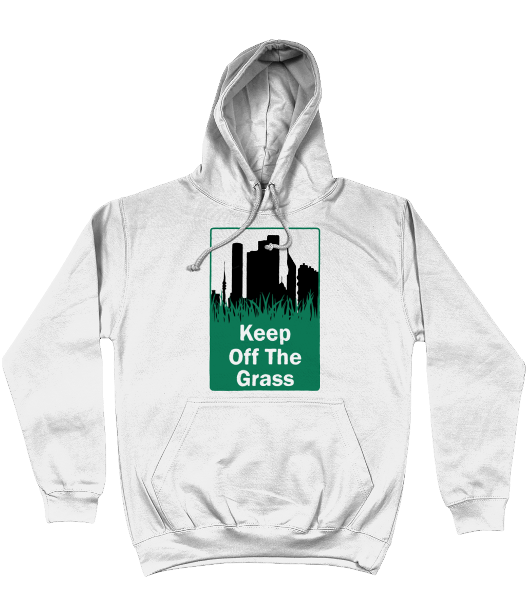 Keep Off The Grass Cotton Hoodie - Alien Cow