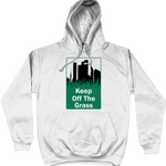 Keep Off The Grass Cotton Hoodie - Alien Cow