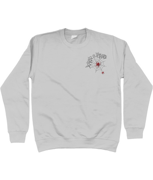 Scared Of Spiders Embroidered  Sweatshirt - Alien Cow