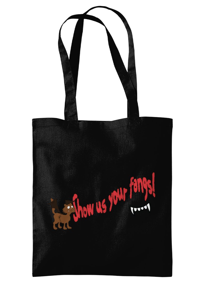 Show Us Your Fangs Shoulder Tote Bag - Alien Cow