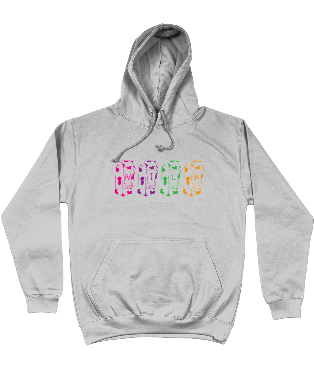 Milk print outlet hoodie