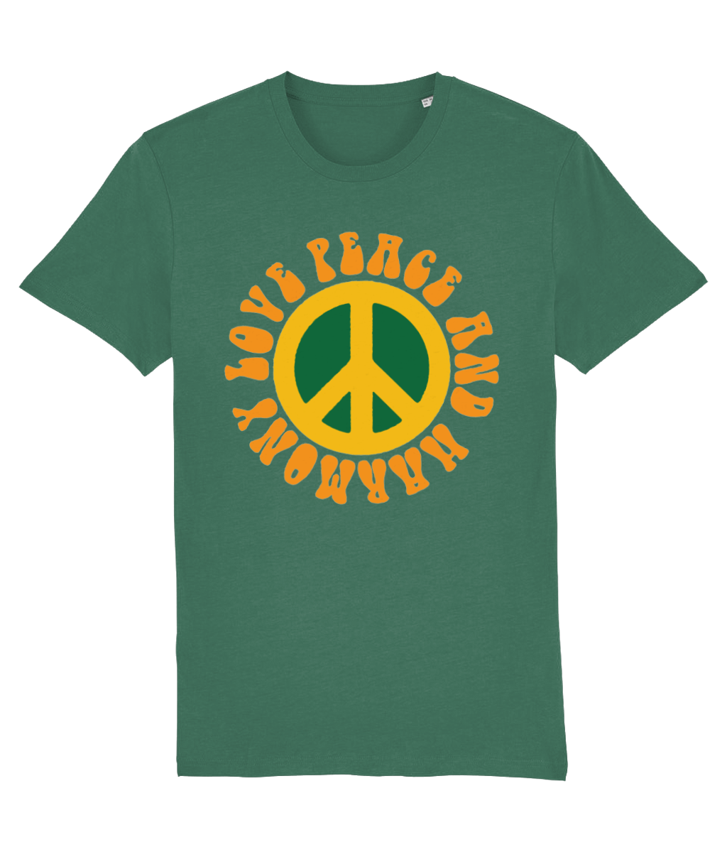 Love Peace and Harmony Organic Cotton Tee - Alien Cow