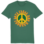 Love Peace and Harmony Organic Cotton Tee - Alien Cow