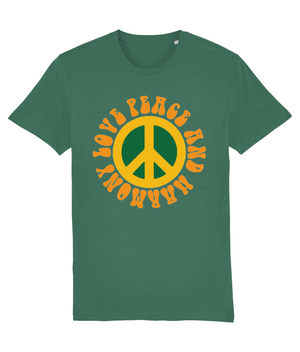 Love Peace and Harmony Organic Cotton Tee - Alien Cow