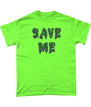 Save Me Neon  Heavy Cotton T-Shirt - Alien Cow