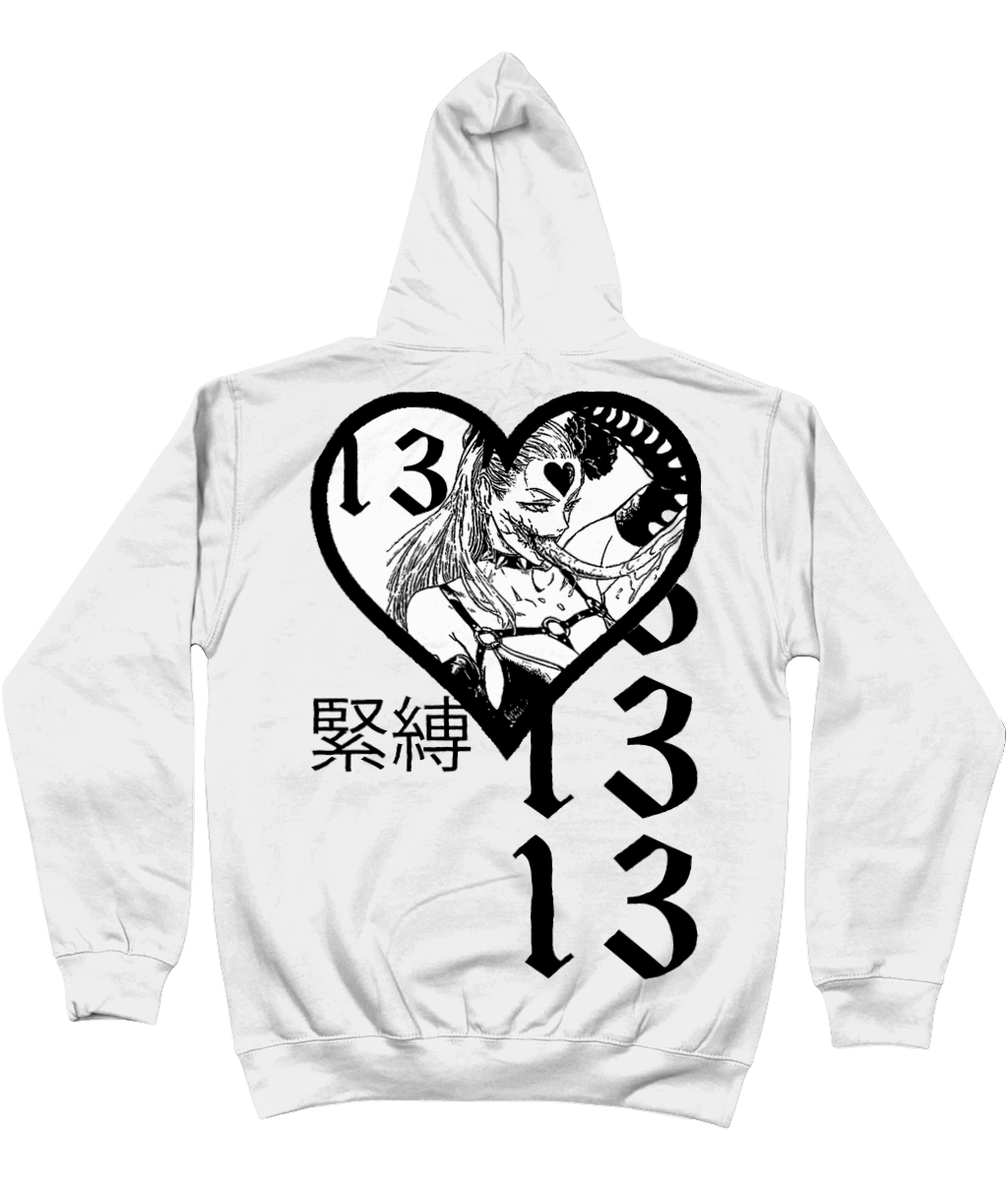 Queen Of Hearts Cotton Hoodie - Alien Cow