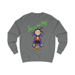 Show Us Your Fangs Cotton Sweatshirt - Alien Cow