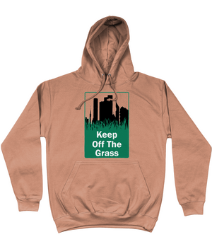 Keep Off The Grass Cotton Hoodie - Alien Cow