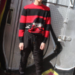 The Menace Knitted Wool Blend Jacquard Jumper - Alien Cow