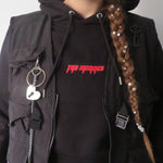 The Menace Embroidered Cotton Hoodie - Alien Cow