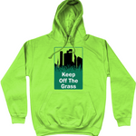 Keep Off The Grass Cotton Hoodie - Alien Cow