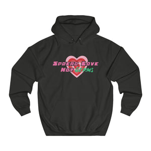 Spread Love Not Germs Cotton Hoodie - Alien Cow