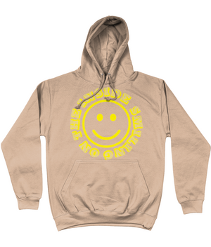 Smiling On The Inside Cotton Hoodie - Alien Cow