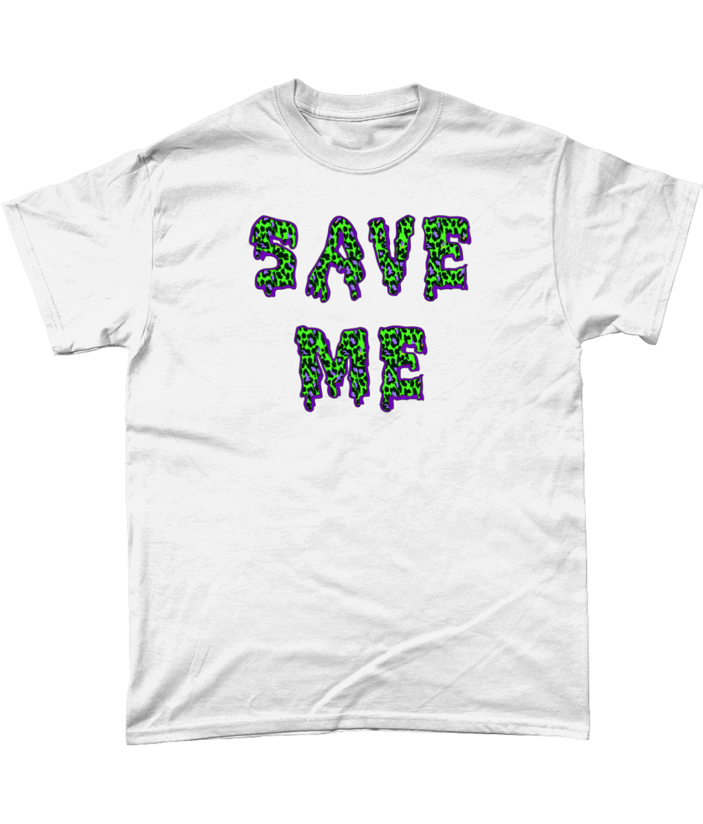 Save Me Neon  Heavy Cotton T-Shirt - Alien Cow