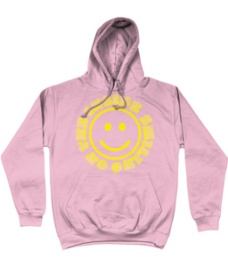 Smiling On The Inside Cotton Hoodie - Alien Cow