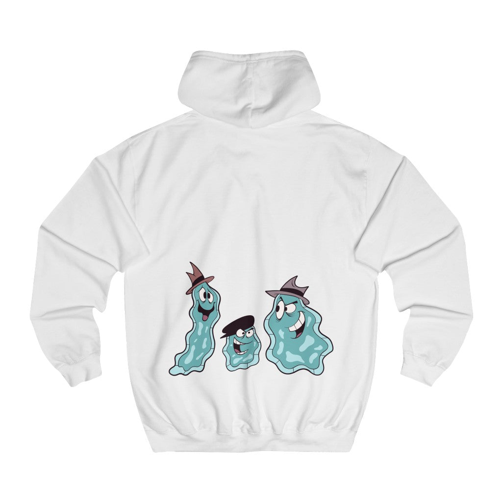 Spread Love Not Germs Cotton Hoodie - Alien Cow