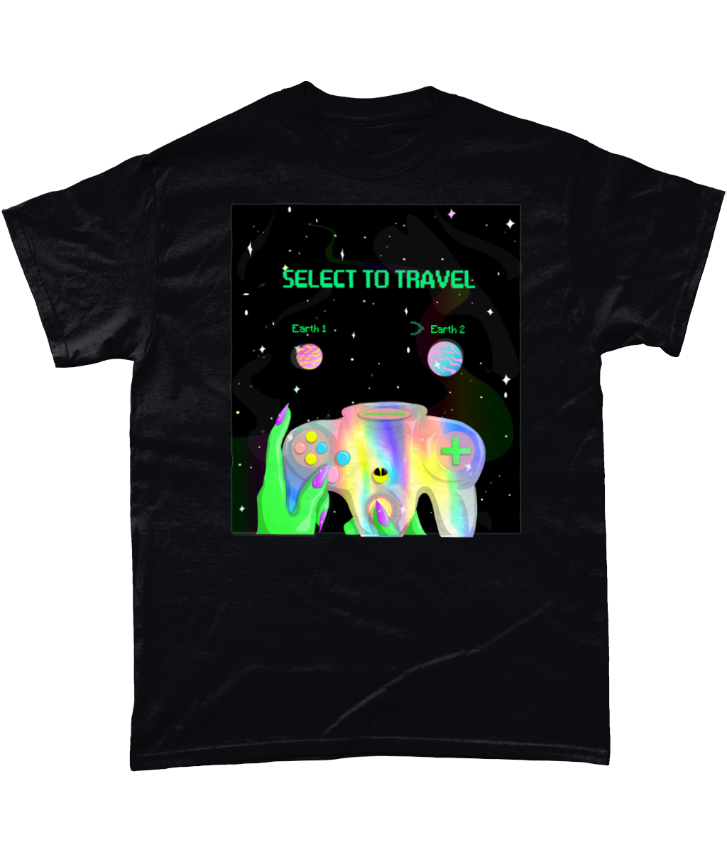 Game Over Heavy Cotton T-Shirt - Alien Cow