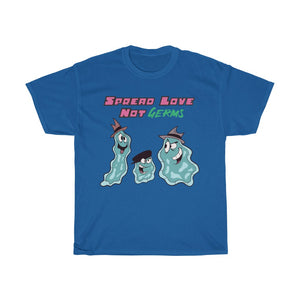 Spread Love Not Germs Cotton Tee - Alien Cow