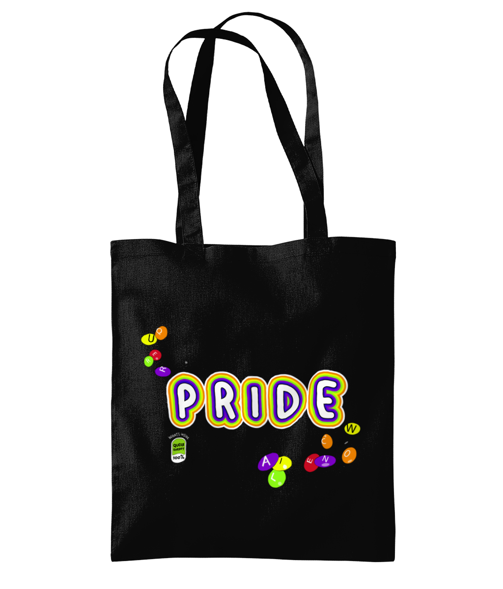 Pride Cotton Shoulder Tote Bag - Alien Cow