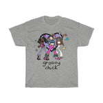 Groovy Chicks Heavy Cotton Tee - Alien Cow