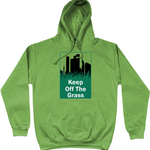 Keep Off The Grass Cotton Hoodie - Alien Cow