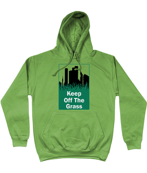 Keep Off The Grass Cotton Hoodie - Alien Cow