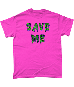 Save Me Neon  Heavy Cotton T-Shirt - Alien Cow