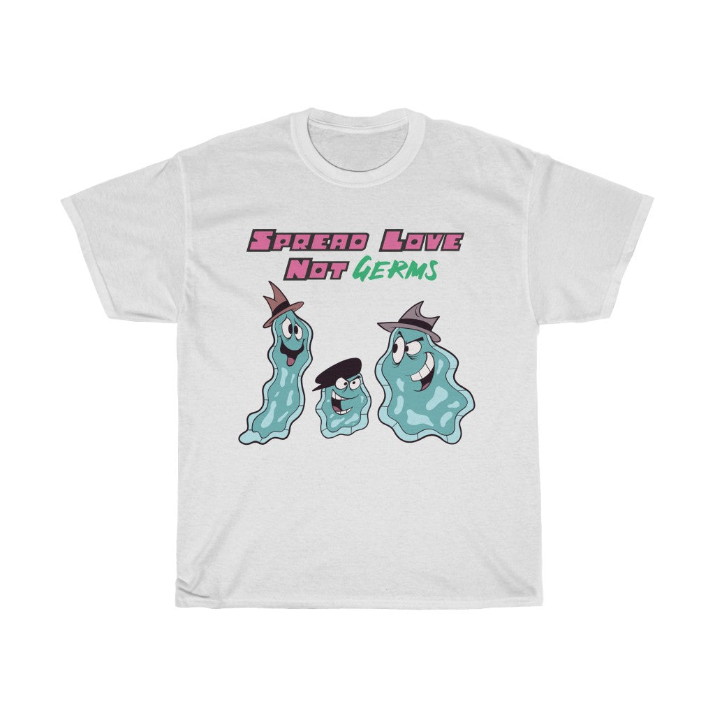 Spread Love Not Germs Cotton Tee - Alien Cow