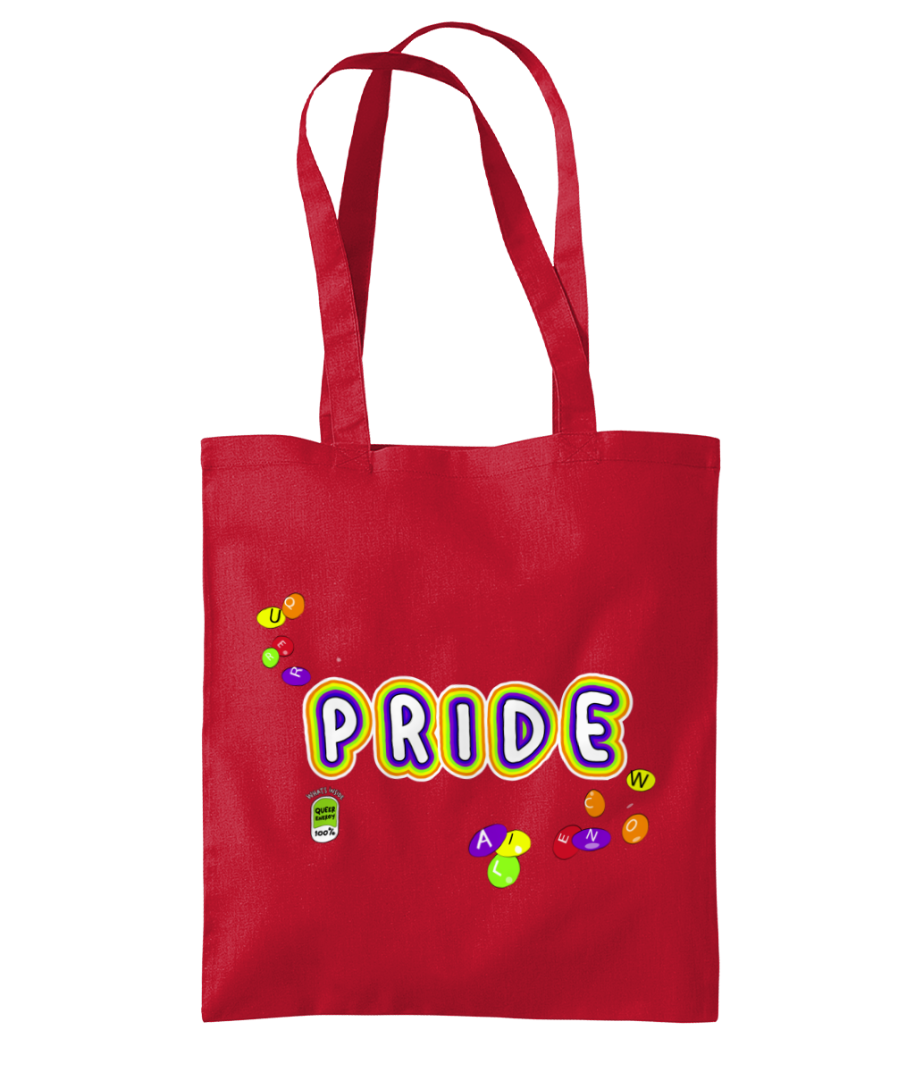 Pride Cotton Shoulder Tote Bag - Alien Cow