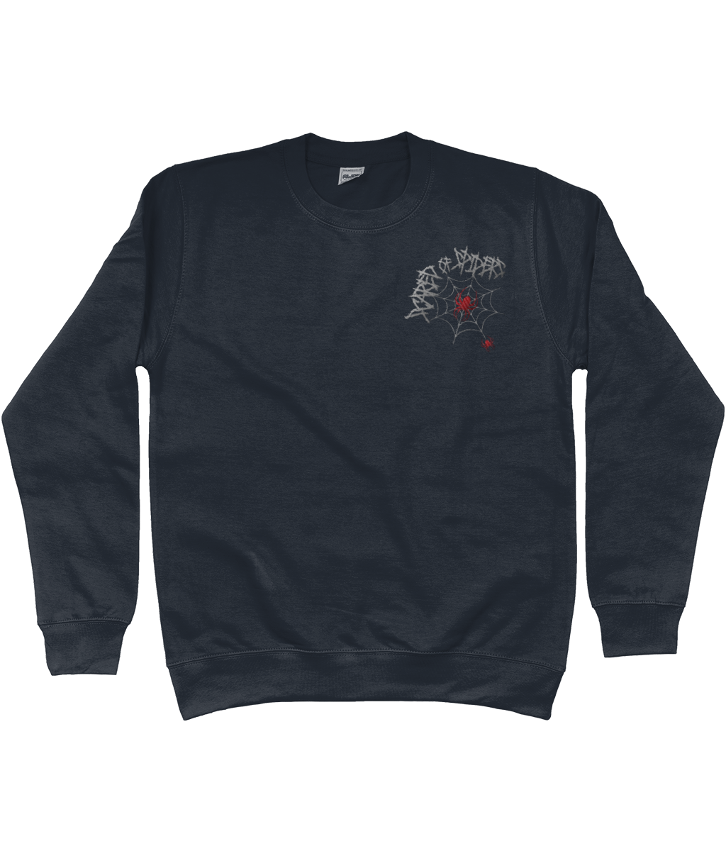 Scared Of Spiders Embroidered  Sweatshirt - Alien Cow