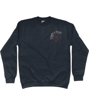 Scared Of Spiders Embroidered  Sweatshirt - Alien Cow