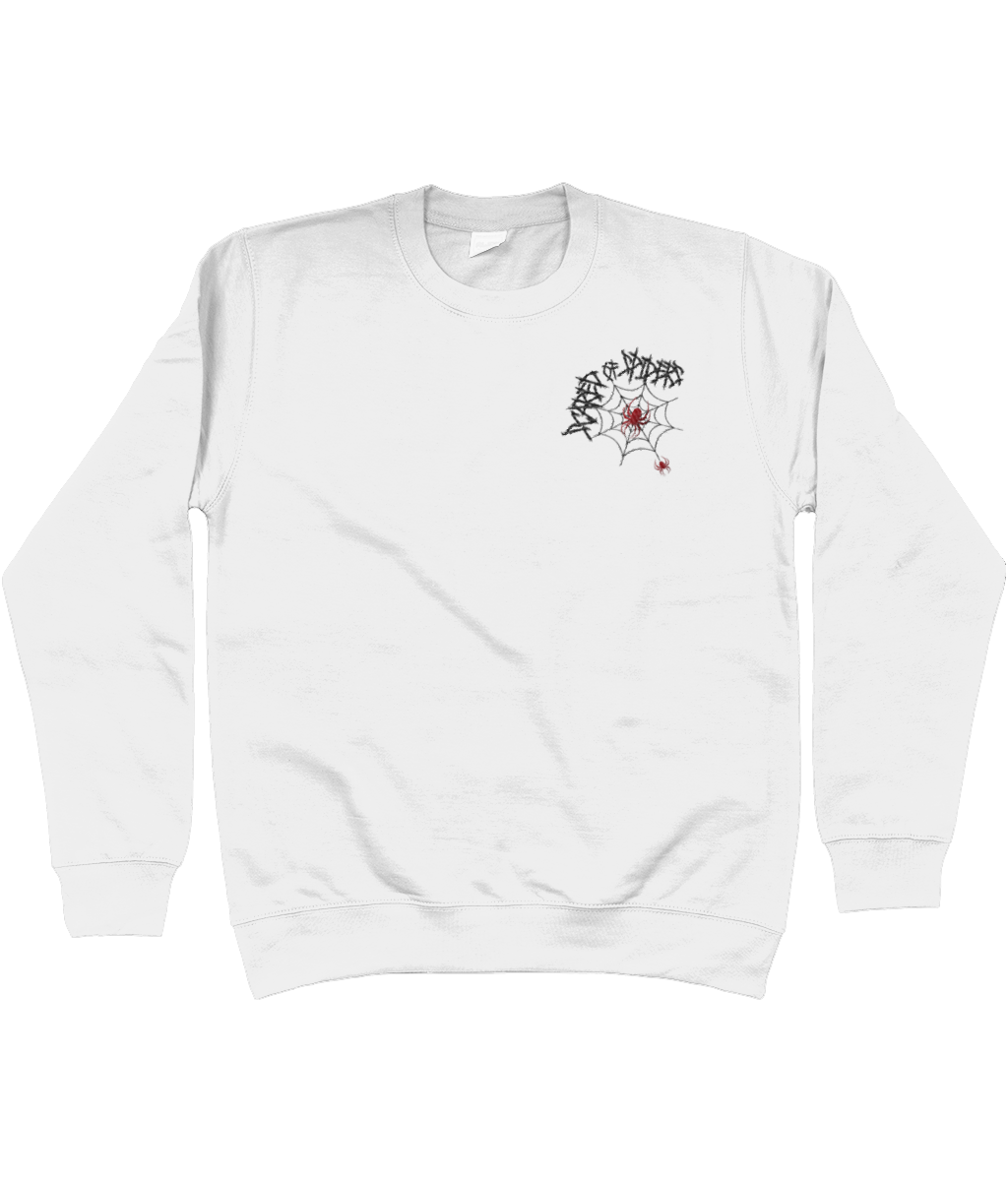 Scared Of Spiders Embroidered Cotton Sweatshirt - Alien Cow