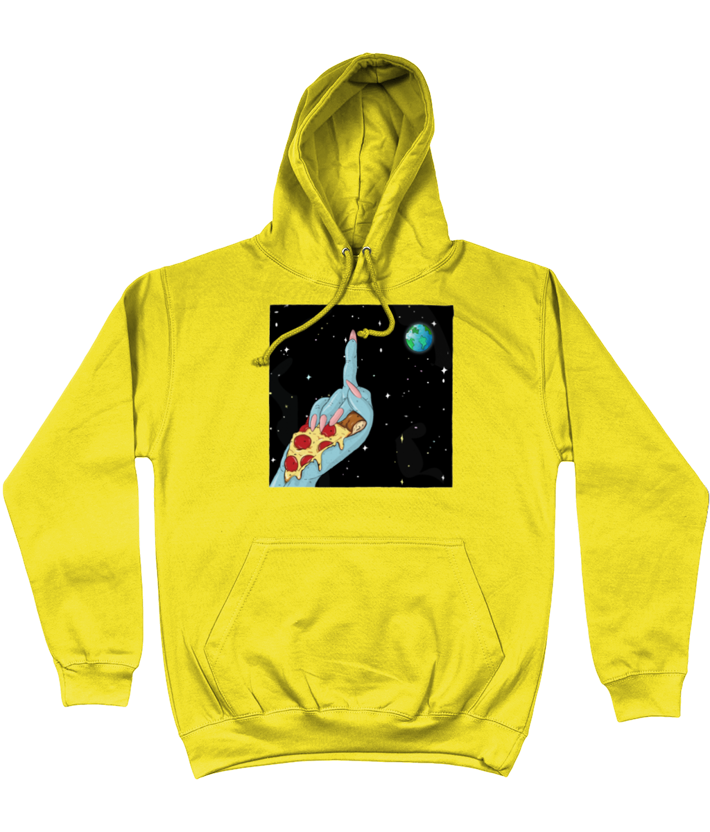 Pizza Over Everything Hoodie - Alien Cow