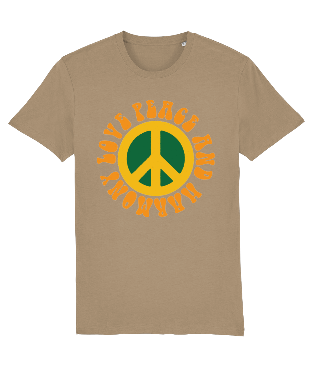 Love Peace and Harmony Organic Cotton Tee - Alien Cow