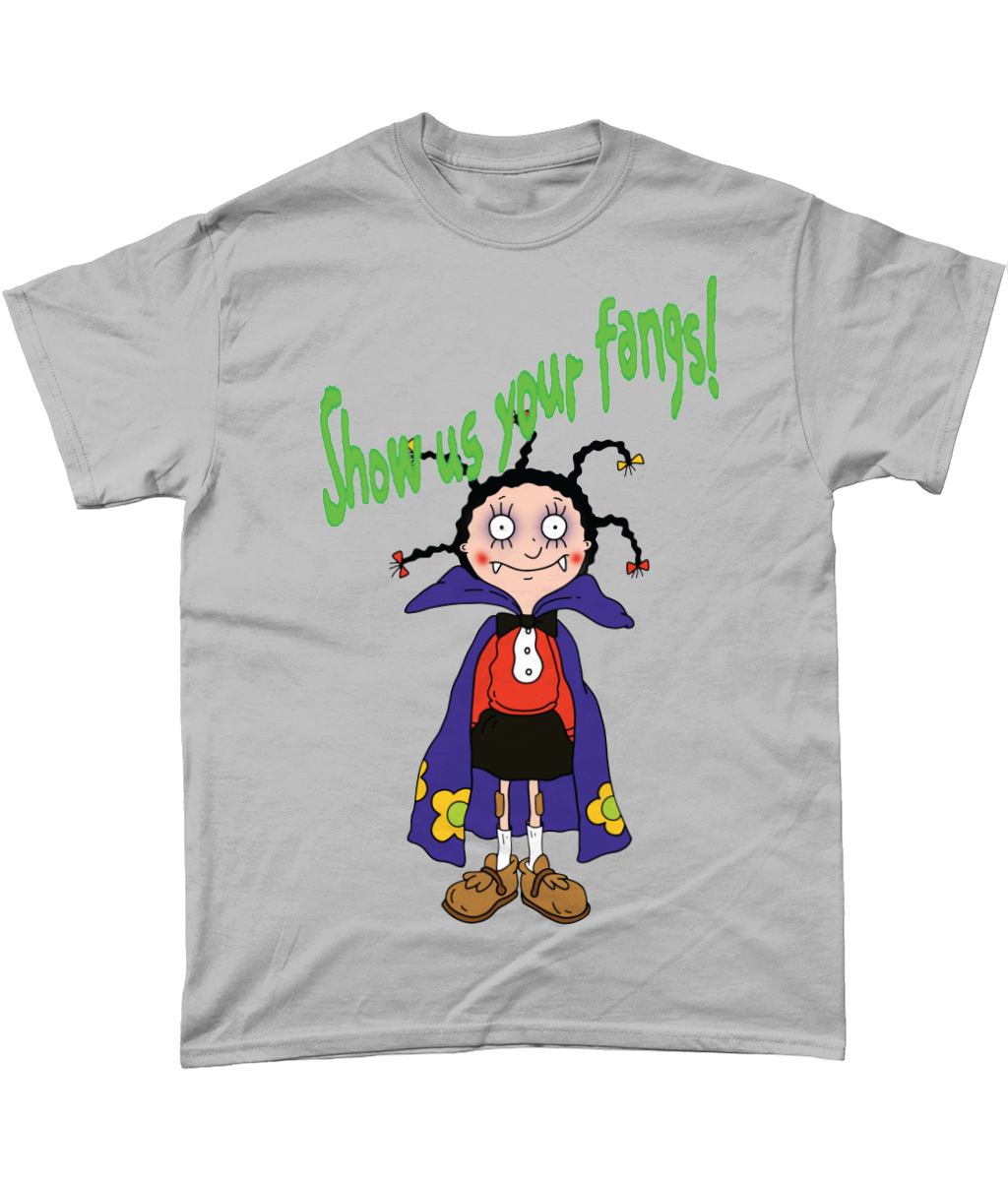 Show Us You're Fangs Heavy Cotton T-Shirt - Alien Cow