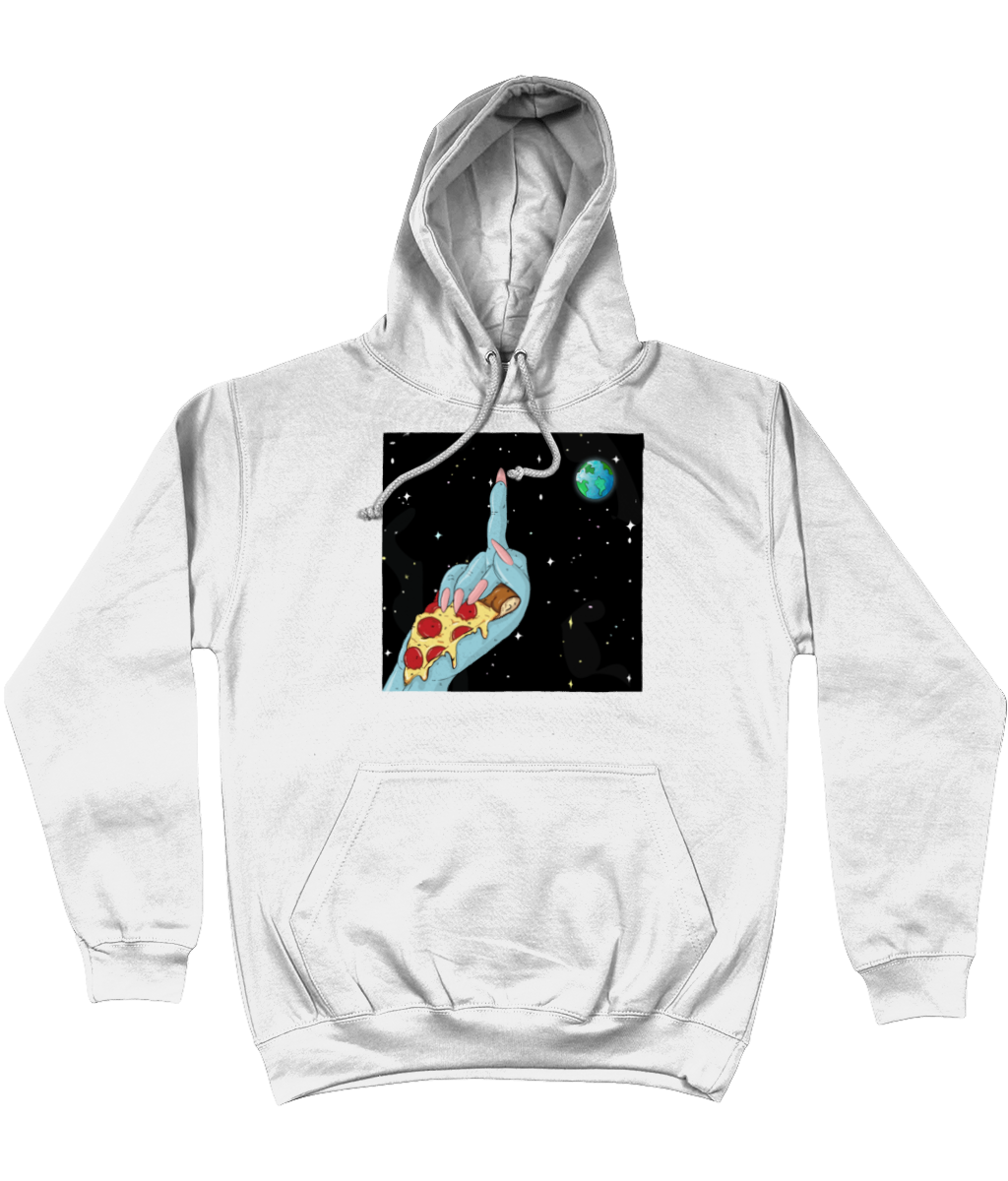 Pizza Over Everything Hoodie - Alien Cow