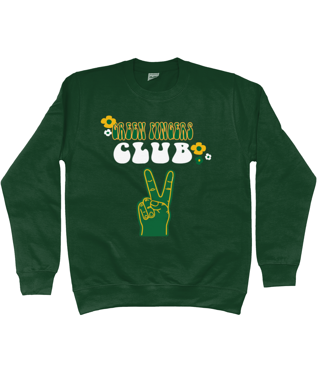 Green Fingers Club Cotton Sweater - Alien Cow