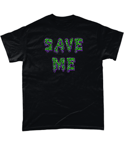 Save Me Neon  Heavy Cotton T-Shirt - Alien Cow