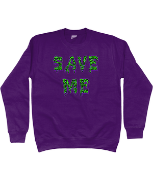 Save Me Neon Sweatshirt - Alien Cow