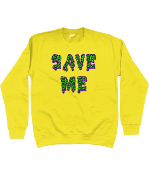 Save Me Neon Sweatshirt - Alien Cow