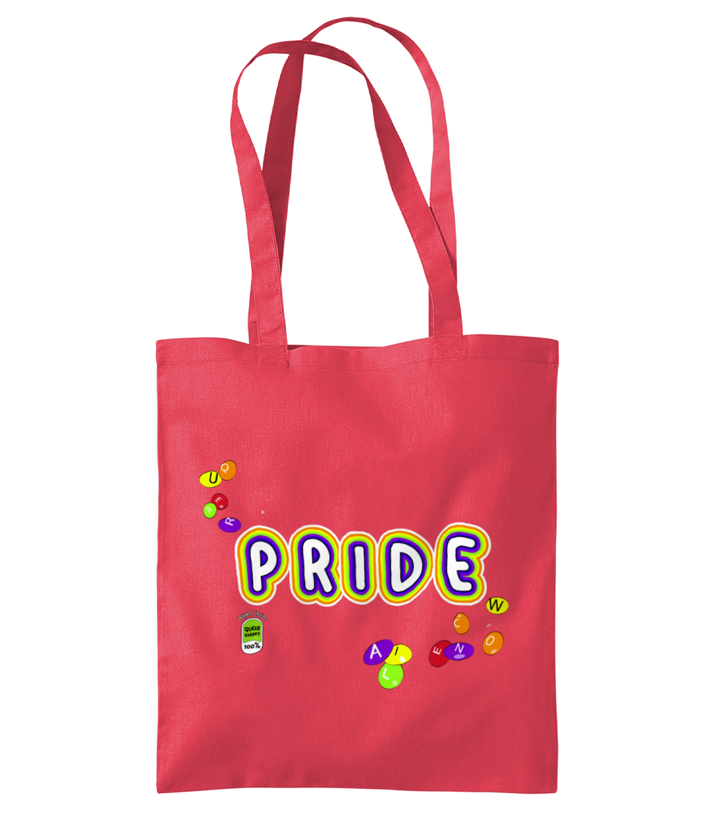 Pride Cotton Shoulder Tote Bag - Alien Cow