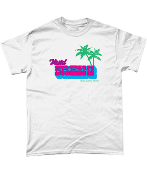 Vivid Dreams & Palm Trees Cotton T-Shirt - Alien Cow