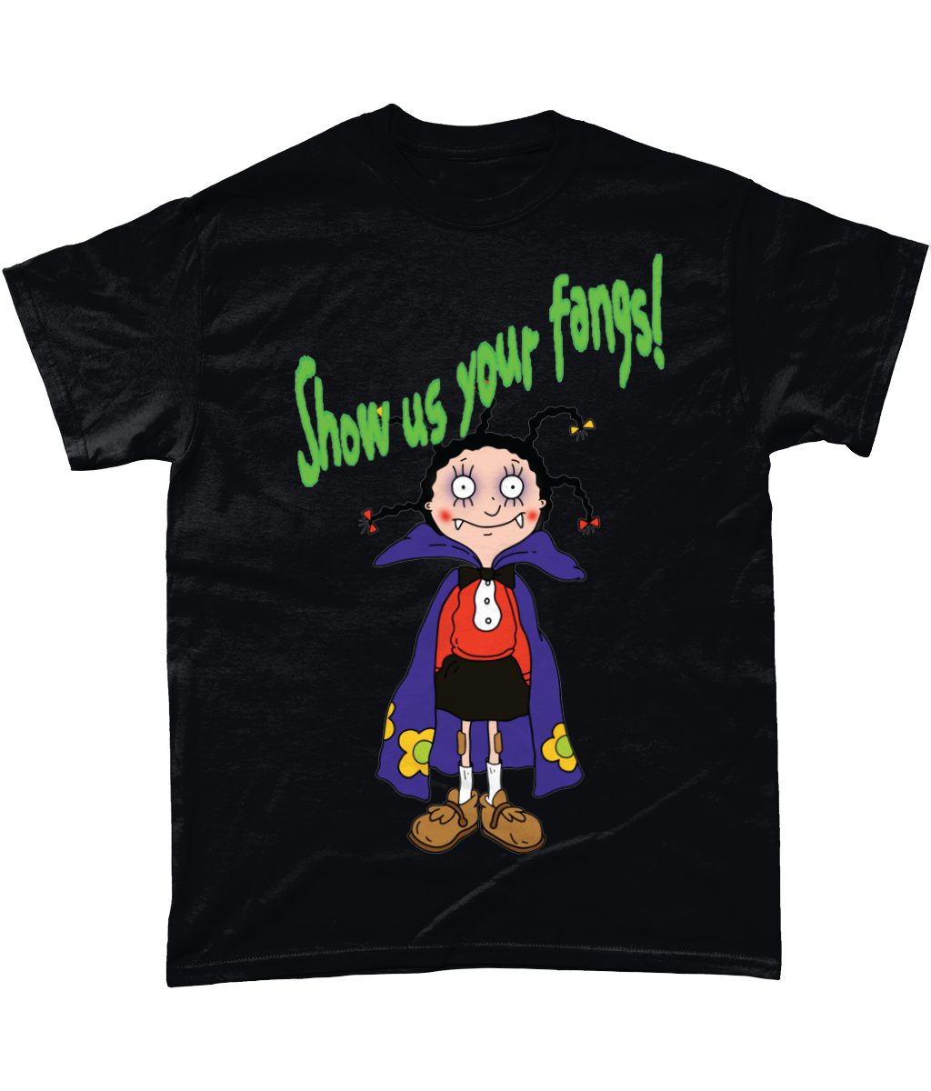 Show Us You're Fangs Heavy Cotton T-Shirt - Alien Cow