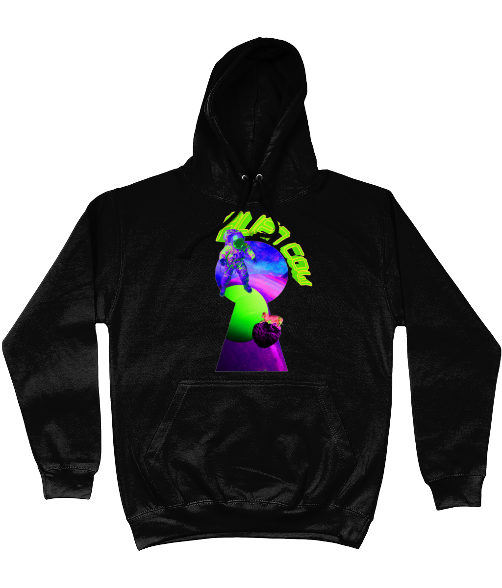 Through The Keyhole College Hoodie - Alien Cow