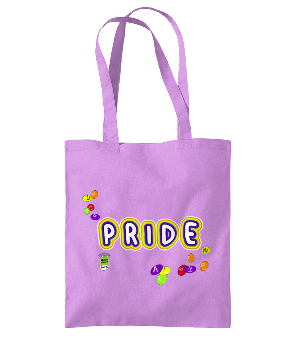 Pride Cotton Shoulder Tote Bag - Alien Cow