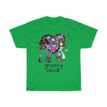 Groovy Chicks Heavy Cotton Tee - Alien Cow