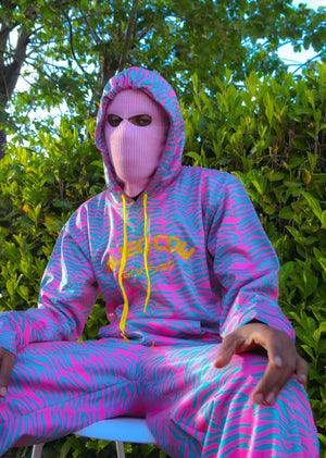 Alien Cow Tracksuit (Watermelon Blur) - Alien Cow